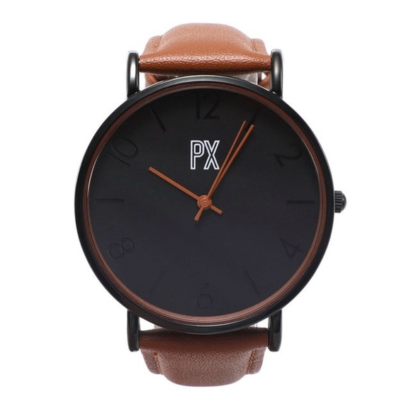 PX Keith Cognac Brown Leather Strap Watch - Picture 1 of 6